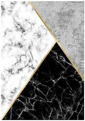 Tappeto Wilton - Savino (nero/bianco/grigio)
