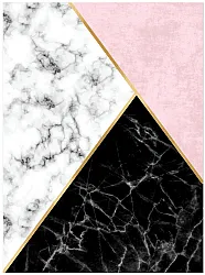 Tappeto Wilton - Savino (nero/bianco/rosa)