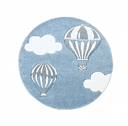 Tappeti per bambini - Bueno Hot Air Balloon Tondo (blu)