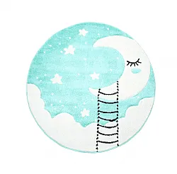 Tappeti per bambini - Bueno Moon Tondo (turchese)