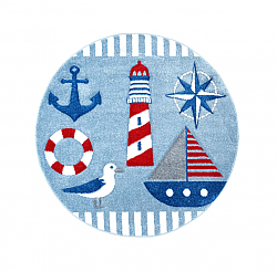 Tappeti per bambini - Bueno Navigator Tondo (blu)