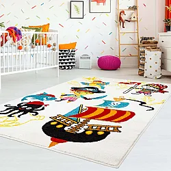 Tappeti per bambini - Moda Pirate (bianco)