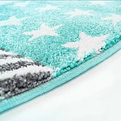 Tappeti per bambini - Bueno Night Stars Tondo (turchese)