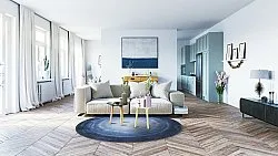 Tappeto rotondo - Shade (blu)