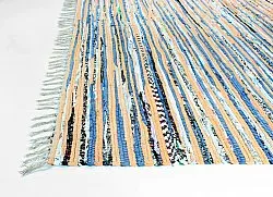 Tappeto Di Stracci - Delhi (beige/blu)