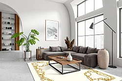Tappeto Wilton - Silea (bianco/oro)