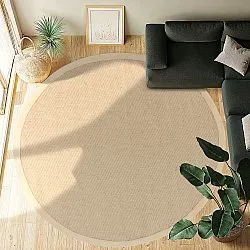 Tappeto rotondo (sisal) - Agave (beige/beige)
