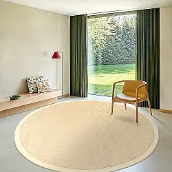 Tappeto rotondo (sisal) - Agave (beige/beige)