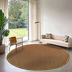 Tappeto rotondo (sisal) - Agave (marrone)