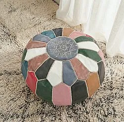 Pouf - Pouf In Pelle Dal Morocco (multi) 04