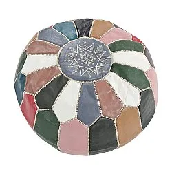 Pouf - Pouf In Pelle Dal Morocco (multi) 04