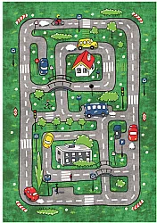 Tappeti per bambini - Village Road (verde)