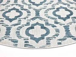 Tappeti rotondi - Indoor/Outdoor Trenton (bianco/blu)