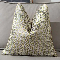 Set di 2 federe bianche, federe decorative in cotone e lino, 45 x 45 cm, senza inserti | Leroy Merlin