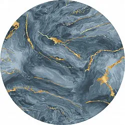 Tappeti rotondi - Storm (blu/oro)