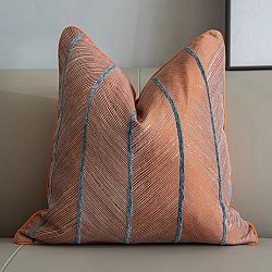 Federa - Striped Design 45 x 45 cm (arancia/blu)