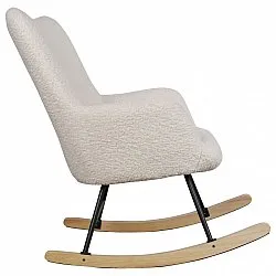 Sedia a dondolo - Como (bianco/teddy)