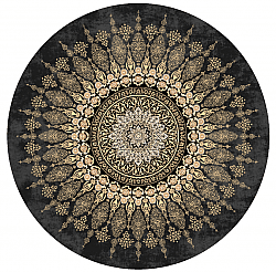 Round rug - Sandrigo (black/gold)