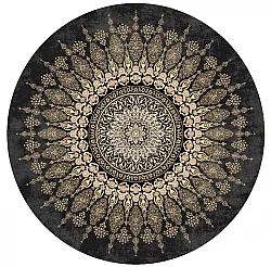 Tappeto rotondo - Sandrigo (nero/oro)
