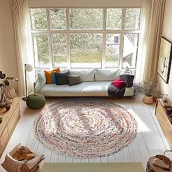 Tappeti rotondi - San Francisco (bianco/multi)