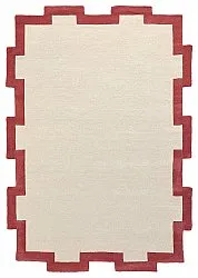 Tappeto In Lana - Agra Hand Tufted Wool Premium (crema/rosso)