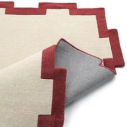Tappeto In Lana - Agra Hand Tufted Wool Premium (crema/rosso)