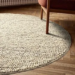 Tappeto rotondo - Avafors Wool Bubble (grigio/beige)