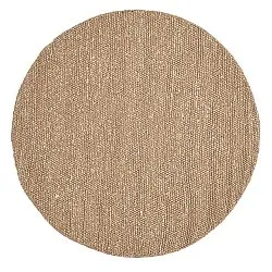 Tappeto rotondo - Avafors Wool Bubble (marrone chiaro/bianco)