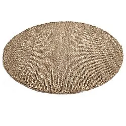 Tappeto rotondo - Avafors Wool Bubble (marrone chiaro/bianco)