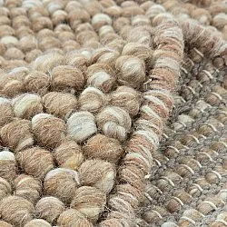 Tappeto rotondo - Avafors Wool Bubble (marrone chiaro/bianco)