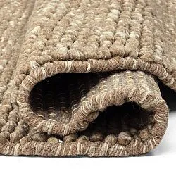 Tappeto rotondo - Avafors Wool Bubble (marrone chiaro/bianco)