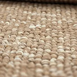 Tappeto rotondo - Avafors Wool Bubble (marrone chiaro/bianco)