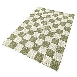 Tappeto In Lana - Dundee (verde/bianco)