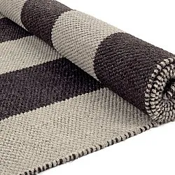 Tappeto In Lana - Garine (nero/beige)