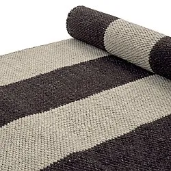 Tappeto In Lana - Garine (nero/beige)