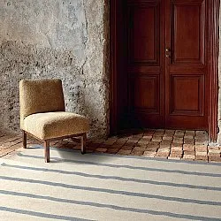 Tappeto In Lana - Luton (denim sbiadito/bianco)