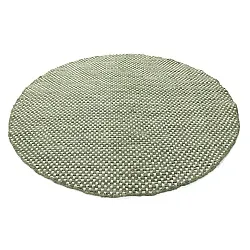 Tappeto rotondo - Ovelia (verde/bianco)