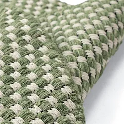Tappeto rotondo - Ovelia (verde/bianco)