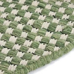 Tappeto rotondo - Ovelia (verde/bianco)