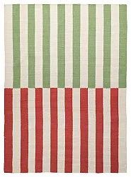 Tappeto In Lana - Peniche (crema/verde/rosso)