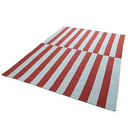 Tappeto In Lana - Peniche (azzurro/rosso)