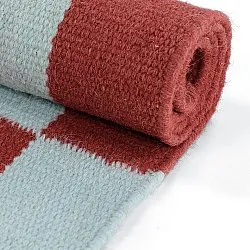 Tappeto In Lana - Peniche (azzurro/rosso)