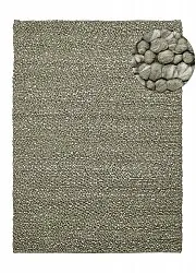 Tappeto In Lana - Sala Irregular Wool Bubble (verde muschio/bianco mélange)