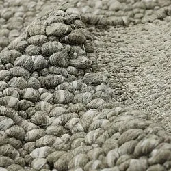 Tappeto In Lana - Sala Irregular Wool Bubble (verde muschio/bianco mélange)