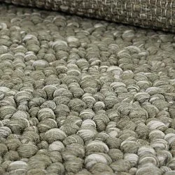 Tappeto In Lana - Sala Irregular Wool Bubble (verde muschio/bianco mélange)