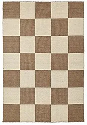 Tappeto In Lana - Scacco (marrone/beige)