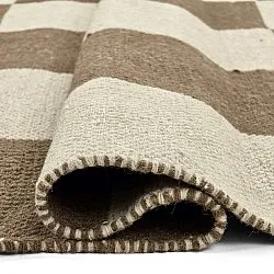 Tappeto In Lana - Scacco (marrone/beige)