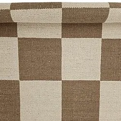 Tappeto In Lana - Scacco (marrone/beige)