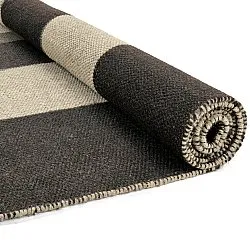 Tappeto In Lana - Scacco (nero/beige)