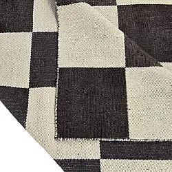 Tappeto In Lana - Scacco (nero/beige)